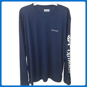 NWT Columbia Rapid Creek Long Sleeve Shirt Mens XL/TG Navy Blue Omni-Shade UPF50